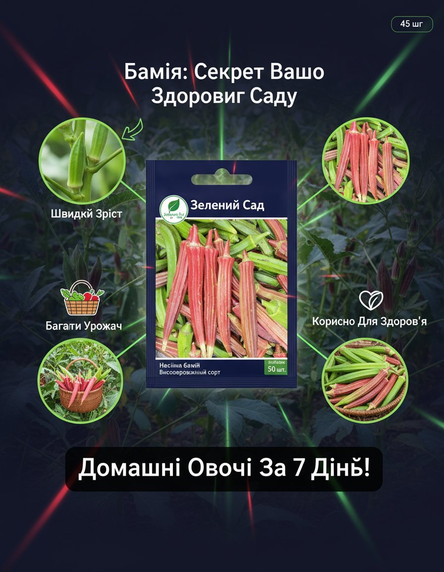 Бамія: Секрет Вашого Здорового Саду Вирощуйте свіжість та користь власноруч!